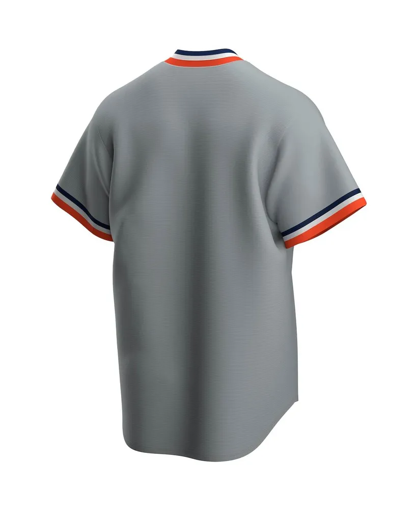 Men's Nike Gray Detroit Tigers Road Cooperstown Collection Team Jersey