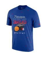 Men's Nike Royal Philadelphia 76ers Courtside Splatter T-shirt