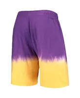 Men's Mitchell & Ness Purple, Gold Los Angeles Lakers Hardwood Classics Authentic Shorts