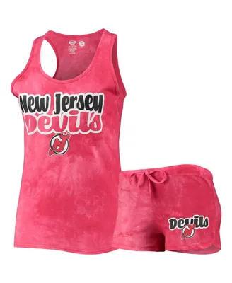 Women's Concepts Sport Red New Jersey Devils Billboard Racerback Tank Top and Shorts Set