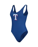 Women's G-iii 4Her by Carl Banks Royal Texas Rangers Making Waves One-Piece Swimsuit