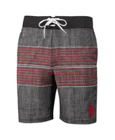 Men's G-iii Sports by Carl Banks Charcoal St. Louis Cardinals Horizon Volley Swim Trunks