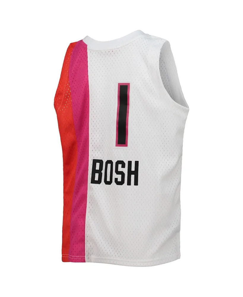 Big Boys Mitchell & Ness Chris Bosh White Miami Heat 2011-12 Hardwood Classics Swingman Jersey