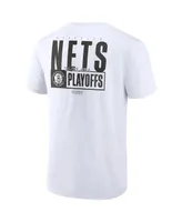 Men's Fanatics White Brooklyn Nets 2022 Nba Playoffs Dunk T-shirt