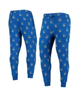 Men's The Wild Collective Royal Golden State Warriors Allover Logo Jogger Pants