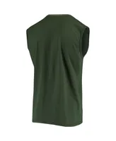 Men's Majestic Threads Green Oakland Athletics Softhand Muscle Tank Top