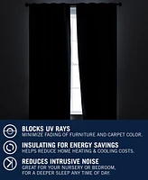 Nautica Virginia Ultimate Blackout Back Tab Window Curtain Panel Set, 38" x 84"