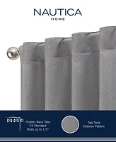 Nautica Virginia Ultimate Blackout Back Tab Window Curtain Panel Set, 38" x 84"