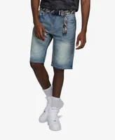 Ecko Unltd Men's Feeling Fresh Denim Shorts with Adjustable Belt, 2 Piece Set