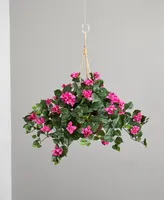 Nearly Natural Bougainvillea Hanging Basket