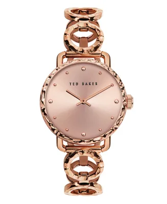 Ted Baker Women's Victoriaa Rose Gold-Tone Stainless Steel Bracelet Watch 34mm - Rose Gold