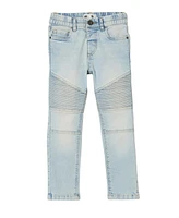 Cotton On Little Boys Skinny Fit Moto Stretch Denim Jeans