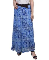 Plus Chiffon Maxi Skirt