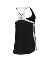 Women's Qore Black Brooklyn Nets Dual Team Tank Top