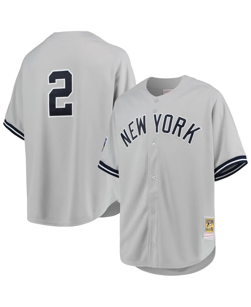 Men's Mitchell & Ness Derek Jeter Gray New York Yankees 1998 Cooperstown Collection Road Authentic Jersey