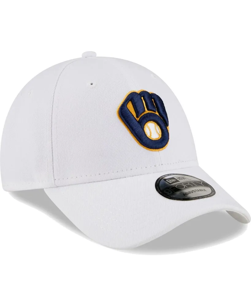 Men's New Era White Milwaukee Brewers League Ii 9FORTY Adjustable Hat