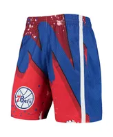 Men's Mitchell & Ness Red Philadelphia 76ers Hardwood Classics 1996 Hyper Hoops Swingman Shorts