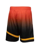 Men's Mitchell & Ness Orange, Black Phoenix Suns 1996/97 Hardwood Classics Fadeaway Reload 3.0 Swingman Shorts