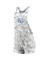 Women's Concepts Sport Gray Kansas City Royals Camo Overall Romper