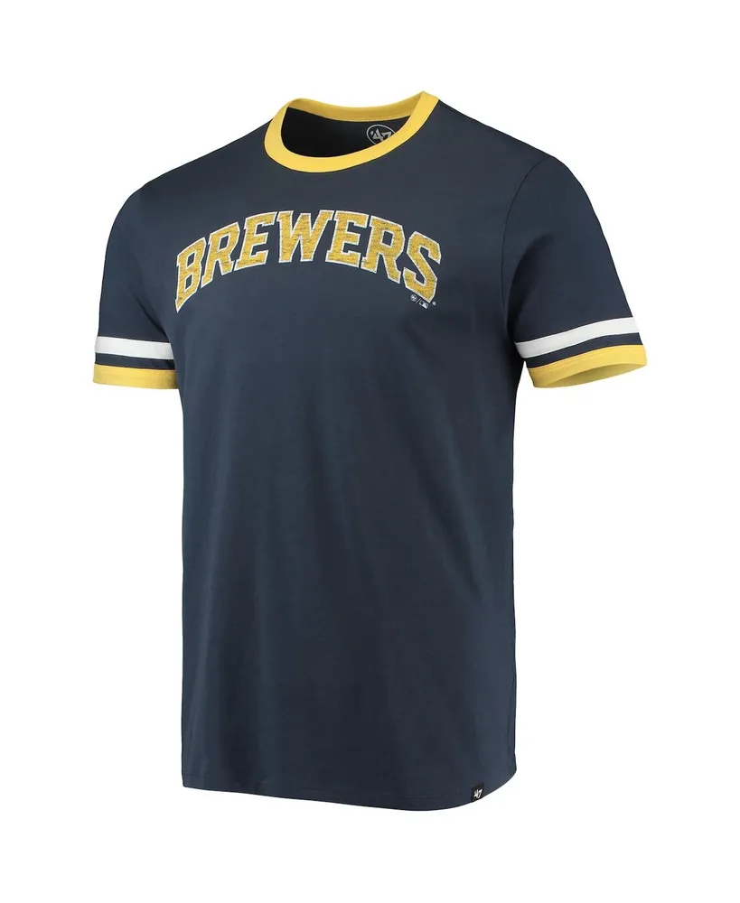 Men's '47 Navy Milwaukee Brewers Team Name T-shirt