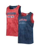 Men's Foco Navy Cleveland Guardians Floral Reversible Mesh Tank Top