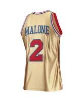 Men's Mitchell & Ness Moses Malone Gold Philadelphia 76ers 75th Anniversary 1982-83 Hardwood Classics Swingman Jersey