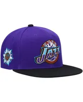 Men's Mitchell & Ness Purple and Black Utah Jazz Hardwood Classics Snapback Hat