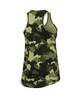 Women's New Era Green Chicago Cubs 2022 Mlb Armed Forces Day Camo Racerback Tank Top