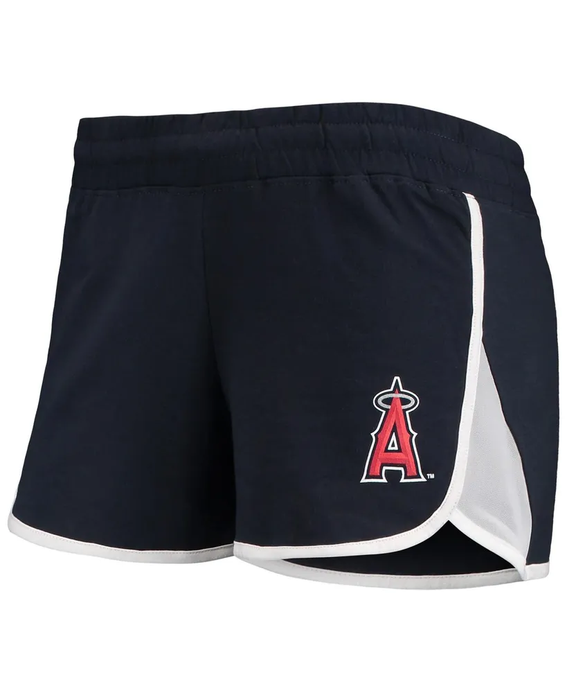 Women's New Era Navy Los Angeles Angels Stretch French Terry Shorts