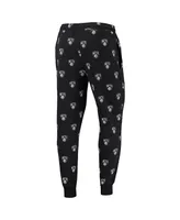 Men's The Wild Collective Black Brooklyn Nets Allover Logo Jogger Pants