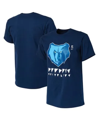 Men's Nba x Naturel Navy Memphis Grizzlies No Caller Id T-shirt