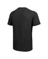 Men's Majestic Threads Heathered Black Brooklyn Nets Ball Hog Tri-Blend T-shirt