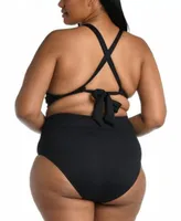 La Blanca Plus Size High Neck Tankini Top Bottoms