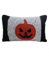 Vibhsa Pumpkin Halloween Decorative Pillow, 24" x 14"