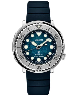 Seiko Men's Automatic Prospex Special Edition Blue Rubber Strap Watch 43mm