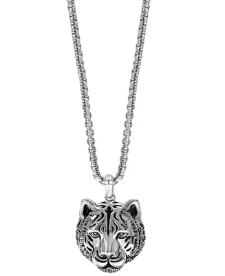 Effy Men's Panther 22" Pendant Necklace in Sterling Silver