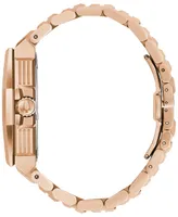 Bulova Men's Precisionist High Performance Quartz Diamond (1/20 ct. t.w.) Rose Gold-Tone Stainless Steel Bracelet Watch 47mm - Rose Gold