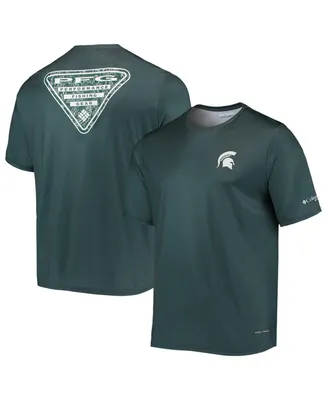 Men's Columbia Green Michigan State Spartans Terminal Tackle Omni-Shade T-shirt
