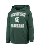 Big Boys Green Michigan State Spartans Bevel Pullover Hoodie