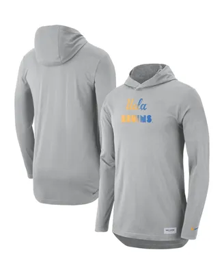 Men's Nike Gray Ucla Bruins Campus Performance Hoodie Long Sleeve T-shirt