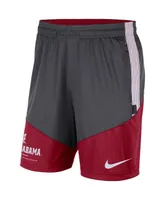 Men's Nike Charcoal and Crimson Alabama Tide Team Performance Knit Shorts