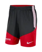 Men's Nike Black and Scarlet Ohio State Buckeyes Team Performance Knit Shorts