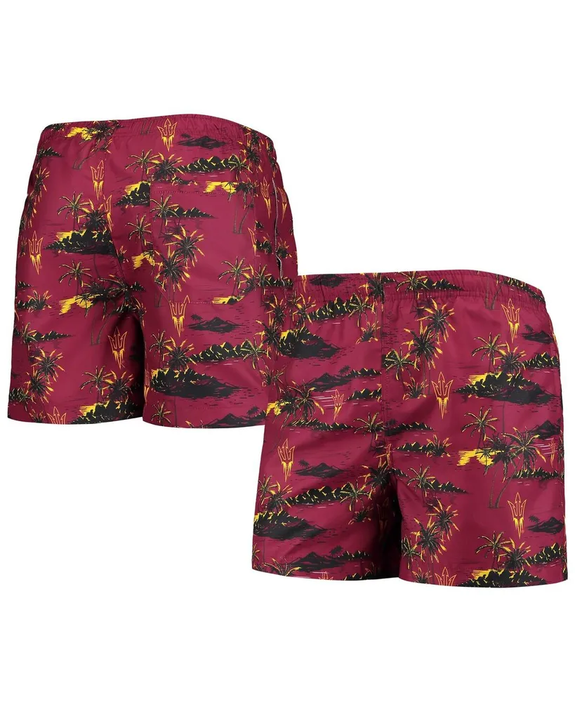 Men's Foco Maroon Arizona State Sun Devils Island Palm Swim Trunks