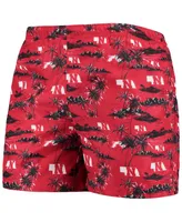 Men's Foco Scarlet Nebraska Huskers Island Palm Swim Trunks