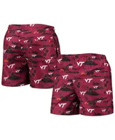 Men's Foco Maroon Virginia Tech Hokies Island Palm Swim Trunks