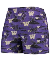 Men's Foco Purple Washington Huskies Island Palm Swim Trunks