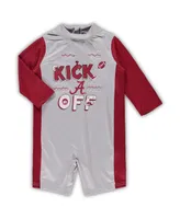 Infant Unisex Gray and Crimson Alabama Tide Wave Runner Wetsuit