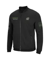 Men's Colosseum Black Cent. Michigan Chippewas Oht Military-Inspired Appreciation High-Speed Bomber Full-Zip Jacket