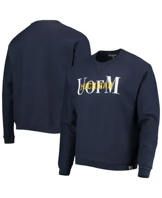 Men's League Collegiate Wear Navy Michigan Wolverines Timber Pullover Sweatshirt