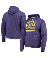 Men's League Collegiate Wear Purple Lsu Tigers Volume Up Essential Fleece Pullover Hoodie